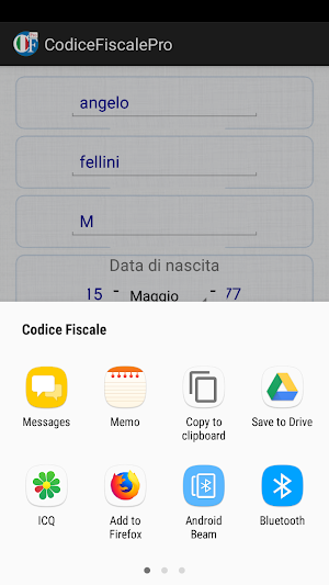 Generatore di codice fiscale Screenshot 2