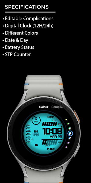 Night 90 - watch face Screenshot 3