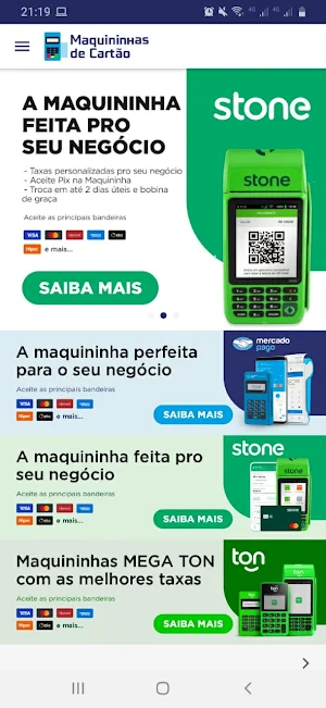 Maquininhas de Cartão Screenshot 1