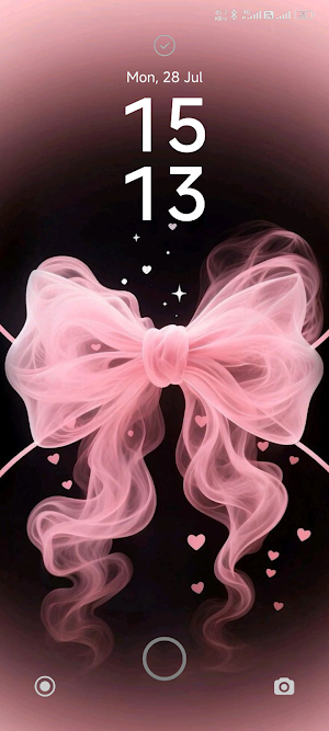 Cute Pink Bow Wallpaper Screenshot 2