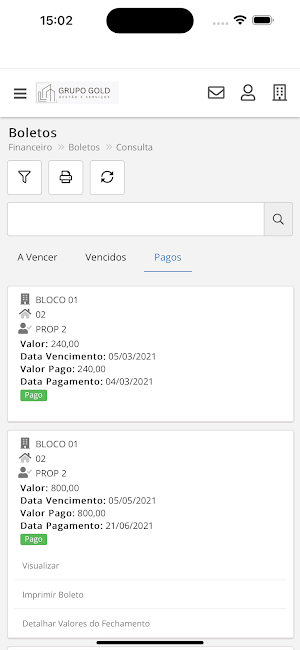 Gold Gestão Condominial Screenshot 3
