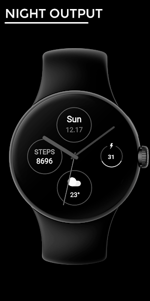 Night Output - watch face Screenshot 0