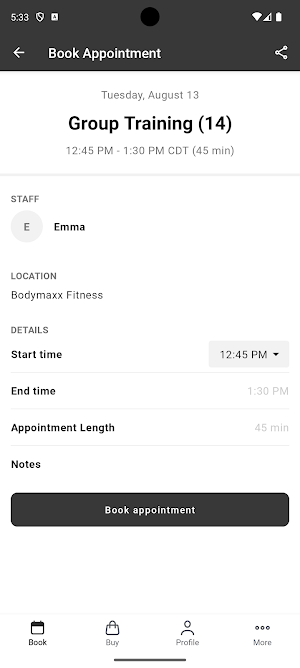 BodyMaxx Fitness Screenshot 2