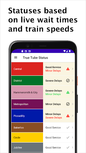 True Tube Status Screenshot 0