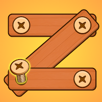 Wood Screw Puzzle: Nuts & Bolt