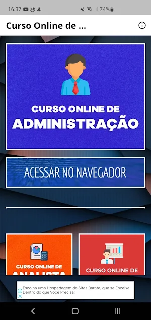 Curso Online de Administração Screenshot 0