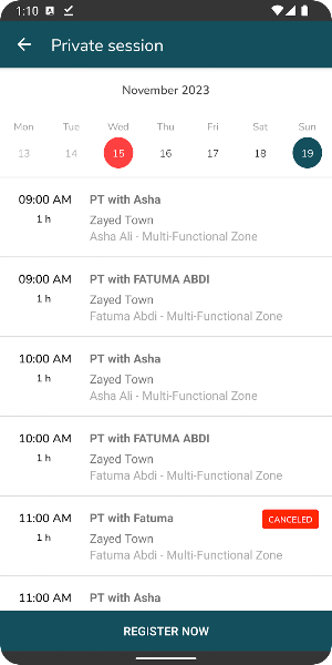 ASPIRE ACTIVE FITNESS Screenshot 2