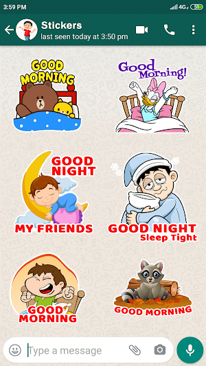 Good Night And Good Morning Stickers For Whatsapp Screenshot 0