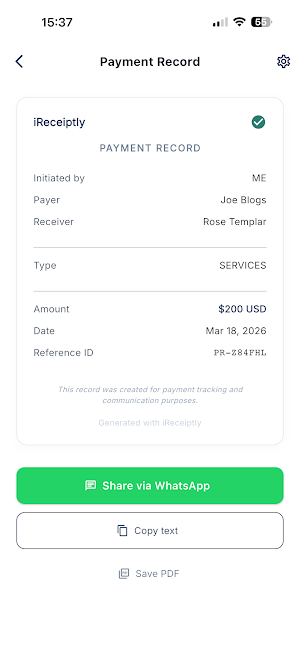 iReceiptly - Payment Records Screenshot 3