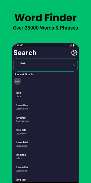 German-English Dictionary Screenshot 2