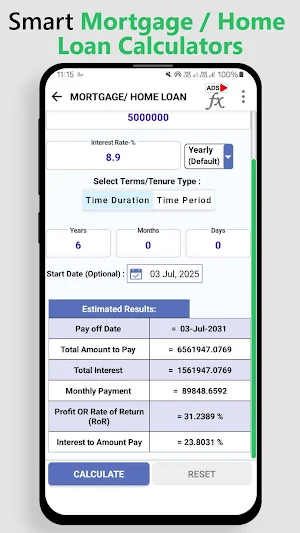Mortgage, Home Loan Calculator Screenshot 1