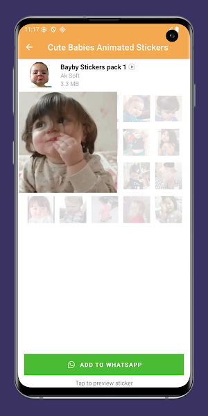 Cute Babies Animated Stickers Screenshot 0