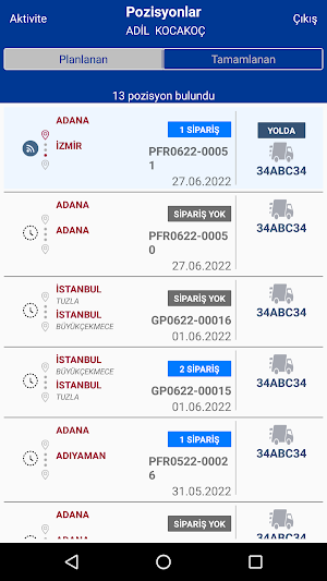 Akarnak Lojistik Sürücü Takip Screenshot 0
