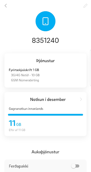 Síminn Screenshot 2