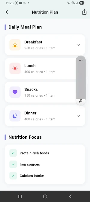 Nutrition Planner Screenshot 2