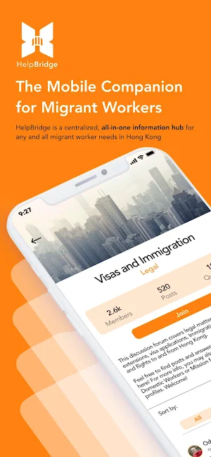 HelpBridge: 24/7 Migrant Info Screenshot 0