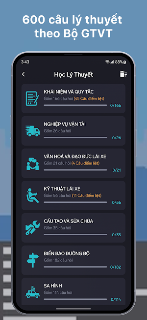 Ôn thi GPLX 600 Câu Screenshot 2