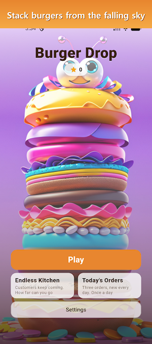 Burger Drop - Stack & Serve Screenshot 0