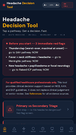 Headache Decision Tool Screenshot 0