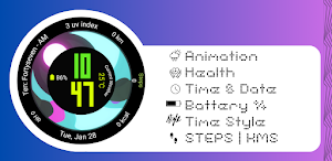 Space HUD Animated Watch Face Screenshot 1