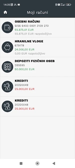 Mobilna banka m@HIP Screenshot 2