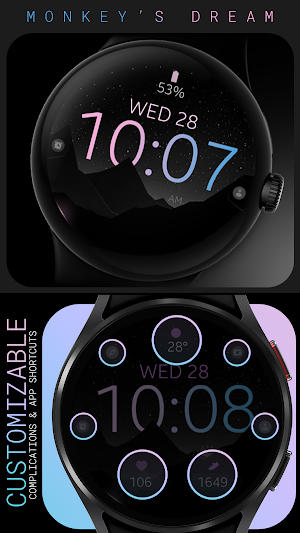 Mountain v2 digital watch face Screenshot 1
