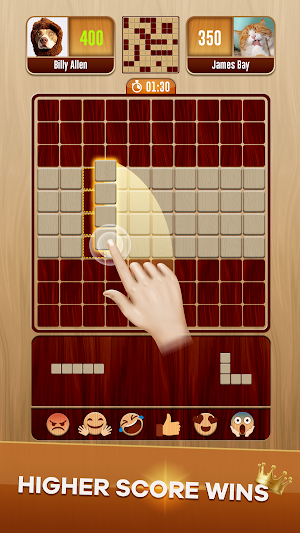 Woody Battle Block Puzzle Dual PvP Screenshot 1