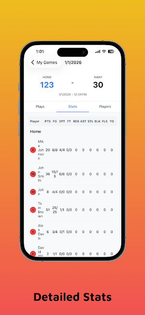 Playboard - Bball Stat Tracker Screenshot 2