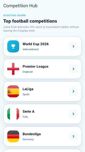Folaplay: Live Football Score Screenshot 1
