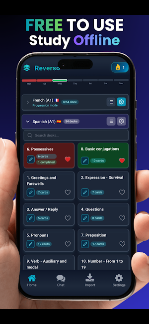 Reverso Flashcards & Languages Screenshot 0