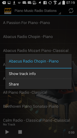 Piano Music Radio Stations Screenshot 1