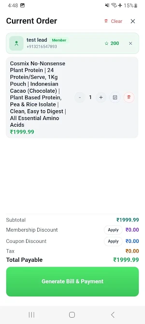 Membroz Restaurant App Screenshot 2