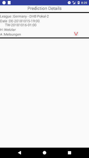 Handball Prediction Screenshot 2
