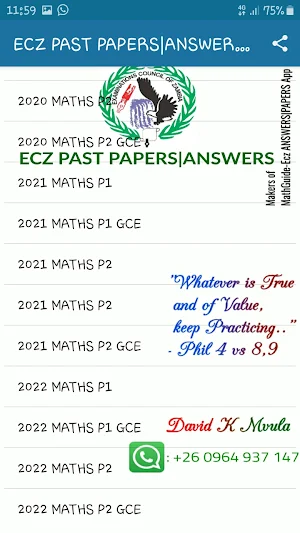 ECZ Past Papers|Answers G12 Screenshot 1