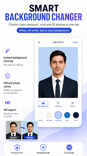 Passport Photo Maker: AI ID Screenshot 3