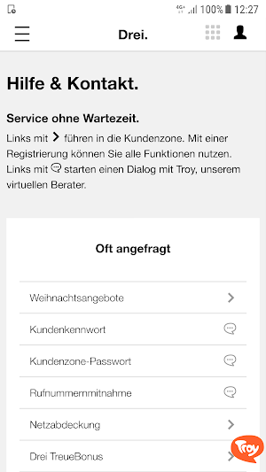Drei Kundenzone Screenshot 1