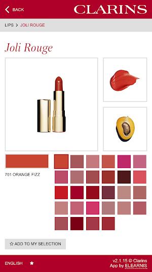 Clarins Product Library Screenshot 2
