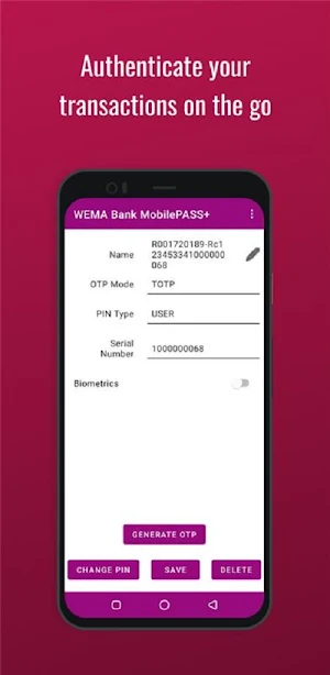 WEMA Bank MobilePASS+ screenshot 7