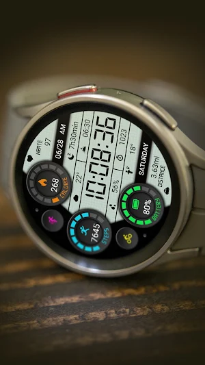 Retro Functional LCD ZKinWatch Screenshot 2