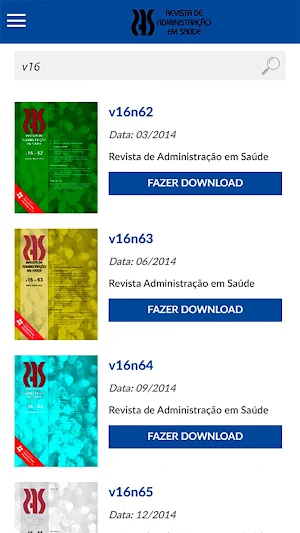 Rev. Administração em Saúde Screenshot 2