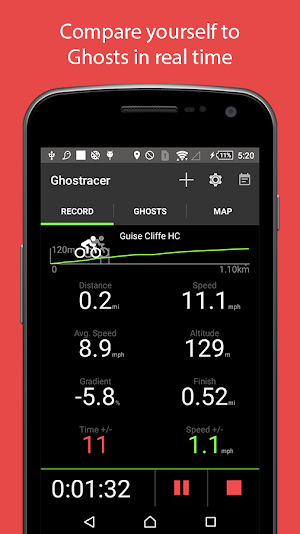Ghostracer - GPS Run & Cycle Screenshot 0
