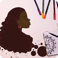 African Girl Coloring book
