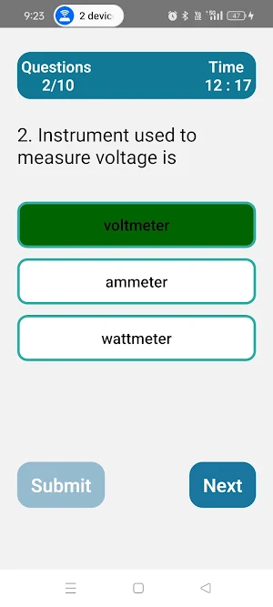 ITI Electrical Quiz Screenshot 3