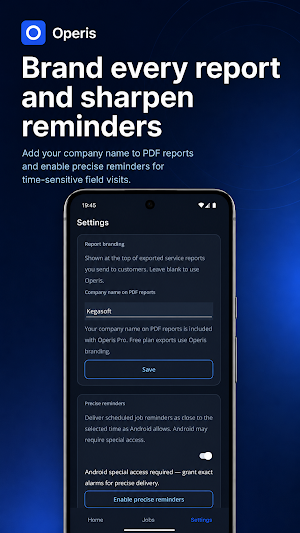 Operis: Field Service Reports Screenshot 1