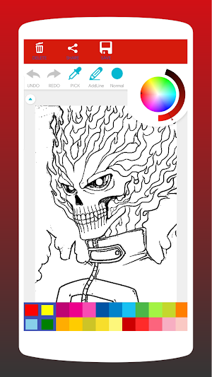 Fire Skull Coloring Book Screenshot 1