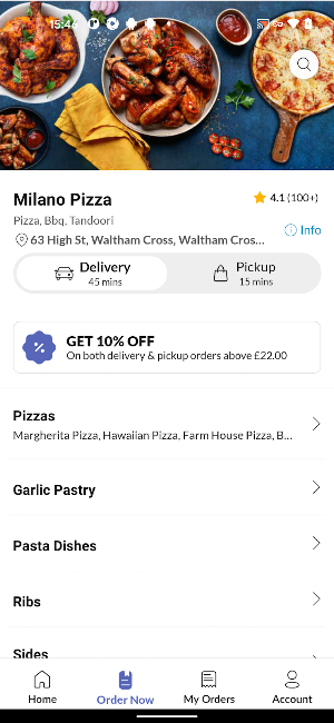 Milano Pizza Screenshot 2