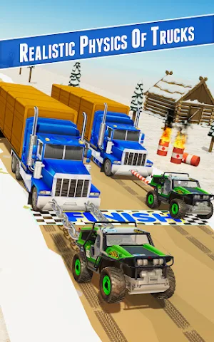 Crazy Car Towing Race 3D Screenshot 2