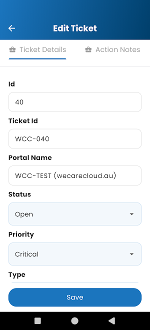 WCC Admin App Screenshot 3