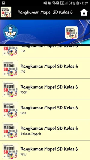 Rangkuman Mapel SD Kelas 6 Screenshot 1