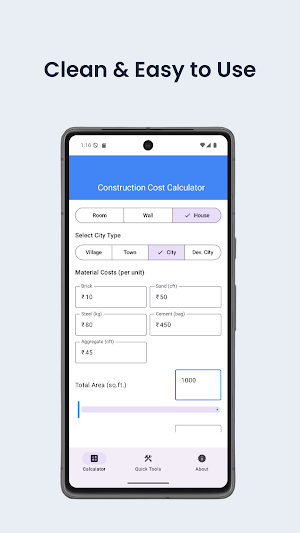 Construction Cost Estimator Screenshot 1